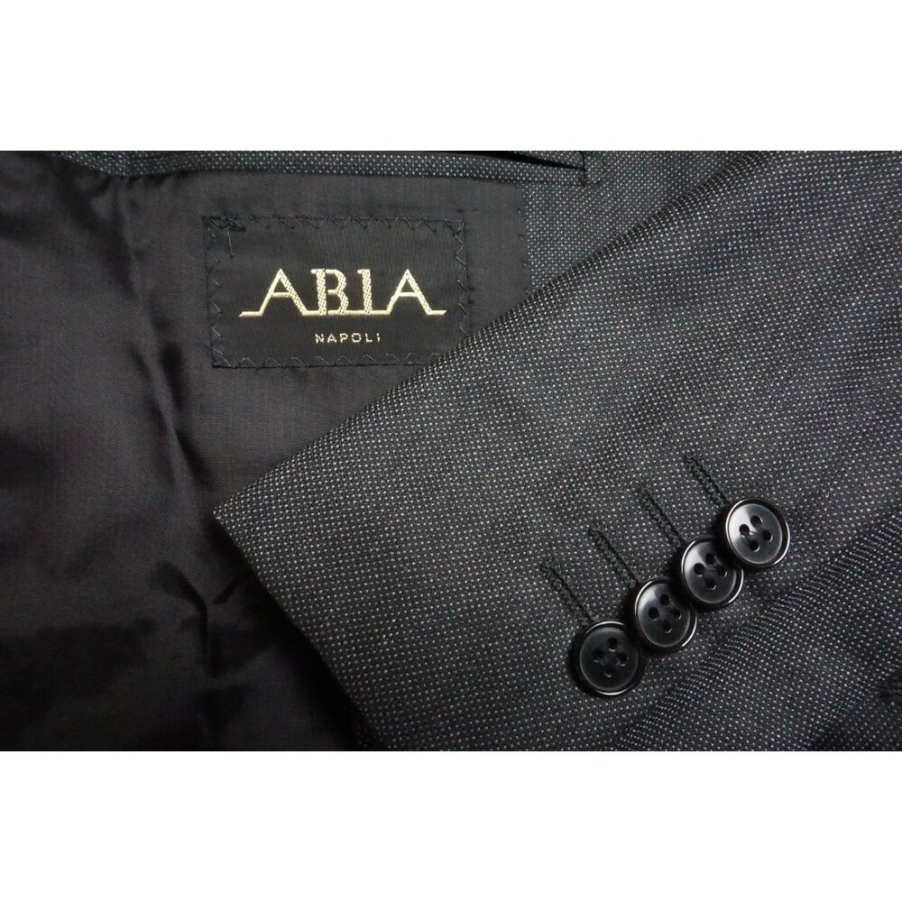 Abla x Attolini Gray Woven S150s Wool 2 Pc Suit Jacket Pants 44R BRAND NEW